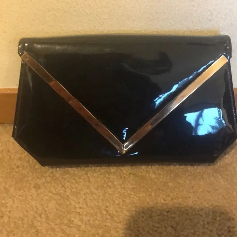 Patent leather clutch